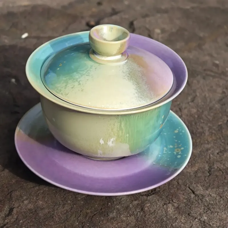 Aurora Dream Gaiwan — Hand-thrown Jingdezhen Porcelain